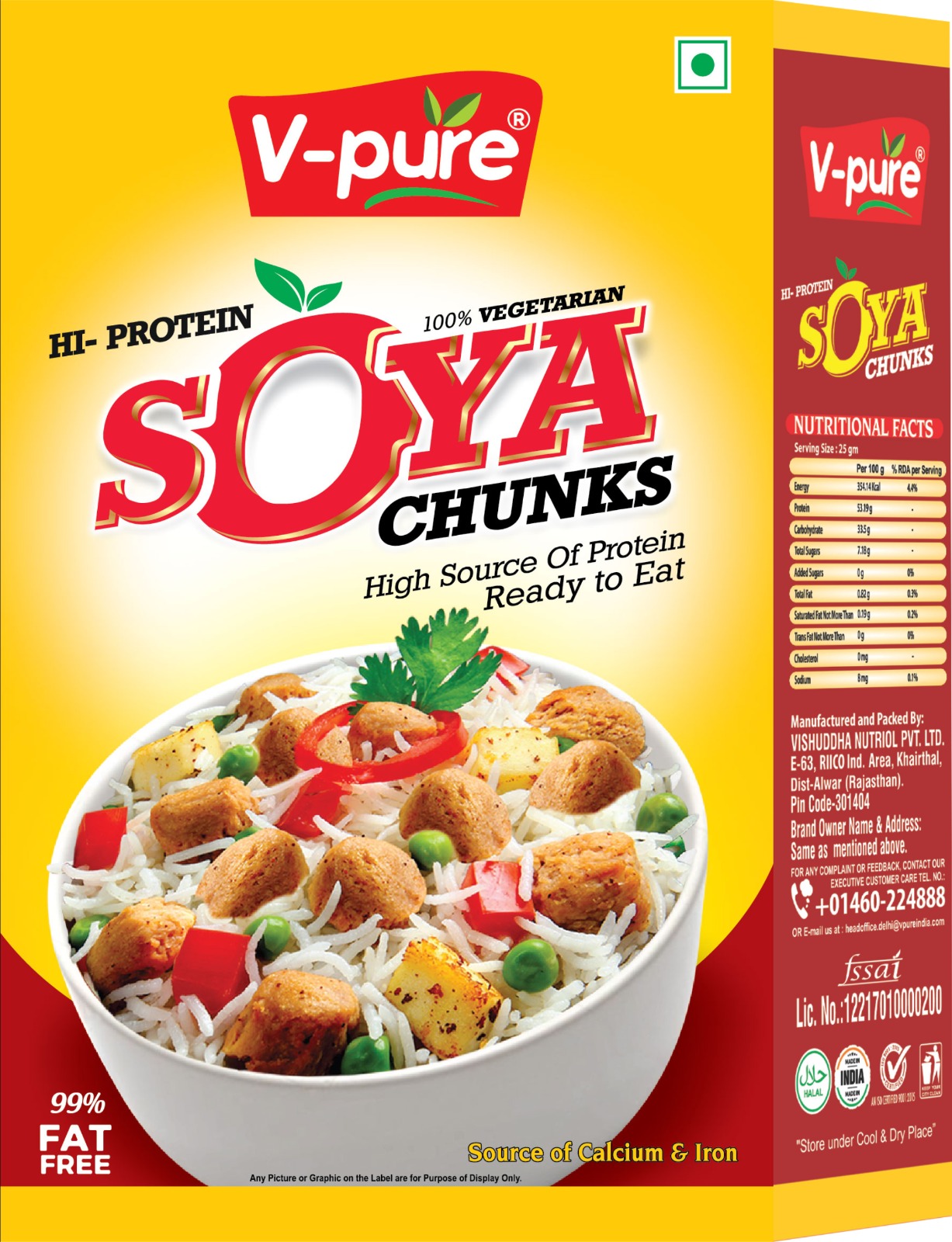 V-pure Soya Chunks - 200 Gram
